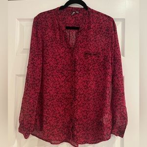 Kut from the Kloth sheer floral blouse size medium